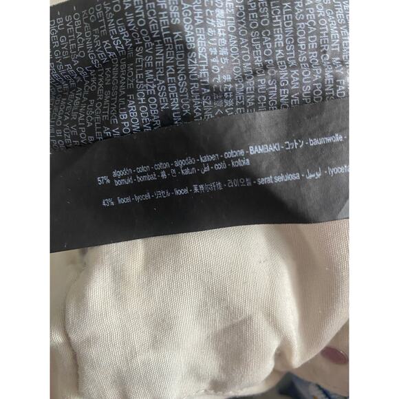 Zara The Cigarette in Sunrise Blue Distressed Straight Raw Hem Jeans Sz 8 BOHO - Picture 9 of 9